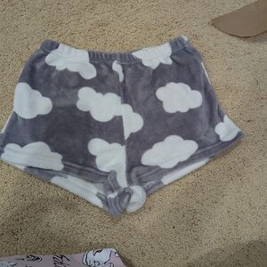 Cozy Cloud Print Fleece Shorts